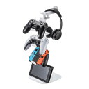 サンワサプライ ゲームコントローラースタンド ヘッドフォンホルダー付 ホワイト JY-STN1W