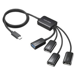 サンワサプライ USB3.2 Gen1+USB2.0 Type-Cコンボハブ 4ポート USB-3TC436BK