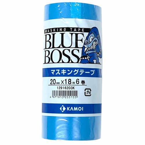 カモ井加工紙 塗装用マスキングテープ BLUE BOSS 20mm×18m 6巻