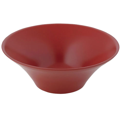 カンダ メタル丼 フラワー 厚口 塗装仕様 赤