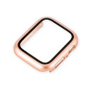 ナカバヤシ Digio2 AppleWatch SE用 高硬度9Hガラス+ケース 44mm ピンクゴールド SMWC-AW441PG(2)