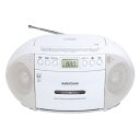 オーム電機 AudioComm CDラジオカセットレコーダー ホワイト RCD-590Z-W(2)