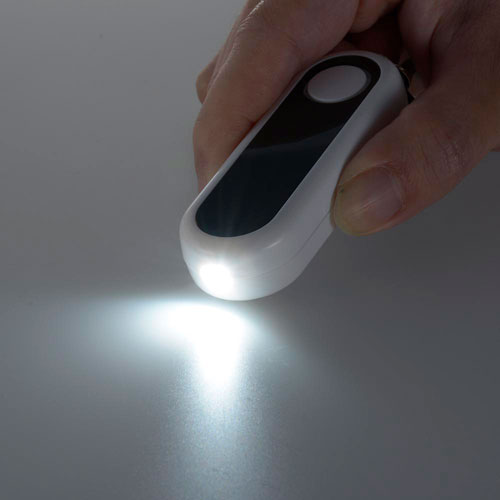 オーム電機 防犯ブザー 大音量85dB カラビナ・LEDライト付き OSE-MSA814W