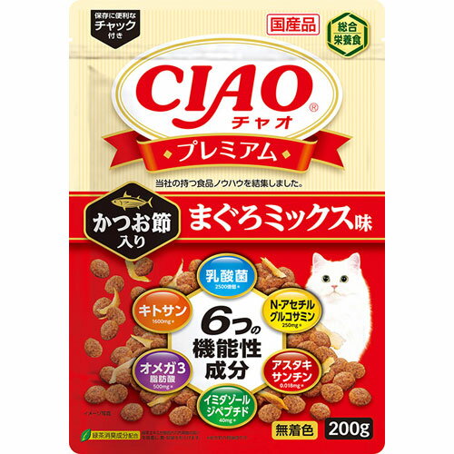 Other Wet Food - いなばペットフード CIAO チャオ プレミアム かつお節入り まぐろミックス味 200g P-431