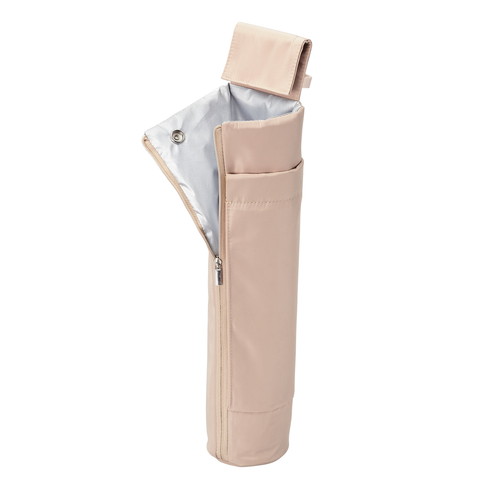 エレコム ヘアアイロン ケース 収納 ポーチ 耐熱 温度250度 吊り下げ ストラップ付 コード収納ポケット付 スタンド ホルダー 旅行 ベージュ