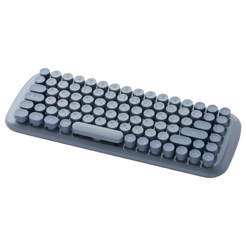 ナカバヤシ Digio2 無線 キーボード ラウンドキートップタイプ ブルーグレー MK-03KBBL