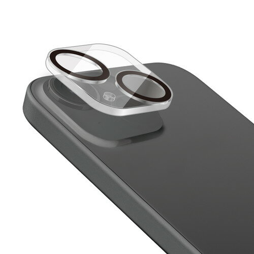 乐天商城 - ポスト投函 iPhone 15 / 15 Plus カメラフィルム ガラス フレーム付 高透明 強化ガラス 表面硬度10H 指紋防止 カメラレンズ保護カバー クリア