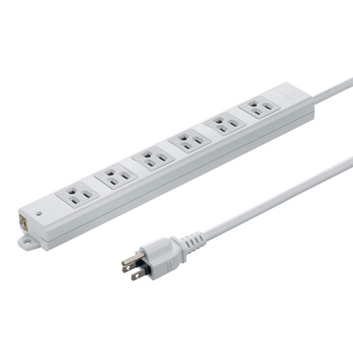 サンワサプライ 工事物件タップ 2m 6個口 グレー TAP-KS6N-2 サンワサプライ 工事物件タップ 2m 6個口 グレー TAP-KS6N-2