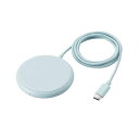 ポスト投函 エレコム ELECOM ワイヤレス充電器 Qi認証 5W 卓上 滑り止めパッド iPhone Android Galaxy Xperia スマホ Airpods ブルー W-QA25BU