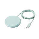 ポスト投函 エレコム ELECOM ワイヤレス充電器 Qi認証 5W 卓上 滑り止めパッド iPhone Android Galaxy Xperia スマホ Airpods グリーン W-QA25GN