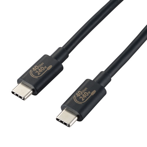 エレコム ELECOM USB4ケーブル 認証品 USB Type-C TM to USB Type-C TM 1m ブラック USB4-CCPE10NBK