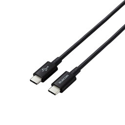 【送料無料】ポスト投函 エレコム ELECOM USB2.0ケーブル 認証品 C-C やわらか耐久 USB PD対応 2m ブラック MPA-CCYS20NBK