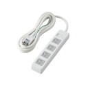 エレコム ELECOM 3極4口シャッタータップ ホワイト T-T1C-3425WH(2)