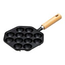イシガキ 鉄鋳物 たこ焼き12穴 木柄 4456
