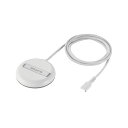 エレコム ELECOM ワイヤレス充電器 Qi 認証 Qi2 対応 15W/7.5W/5W マグネット式 卓上 スタンド 2Way ケーブル一体 1m iPhone ホワイト W-MA06WH