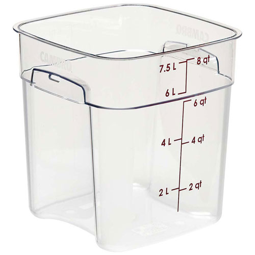 Plastic Storage Containers - CAMBRO キャンブロ 角型フードコンテナー フレッシュプロ 本体 クリア 8SFSPROCW 135