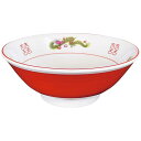磁器 中華食器 赤巻三ツ竜 高台丼 7寸 φ215