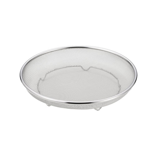 ヨシカワ 生活のかたち ステンレス浅ざる 25cm SJ3794 ざる ステンレス 日本製 浅型 脚付き ステンレスザル