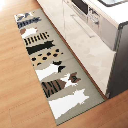 Kitchen Mats - オカトー mysa キッチンマット 45X180cm キャットグレージュ