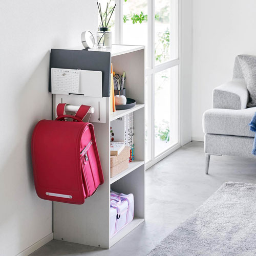 【レビューで1000円OFF】山崎実業 カラーボックス横タブレット&ランドセルホルダー タワー tower ホワイト 2123☆★