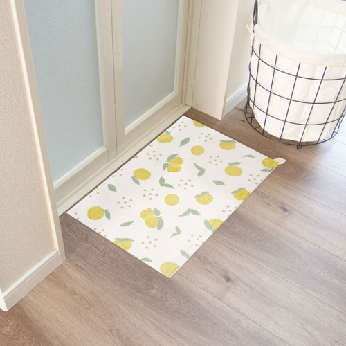 オカトー ドラム式洗濯機が使える瞬快吸水バスマット 40×60cm ユズ