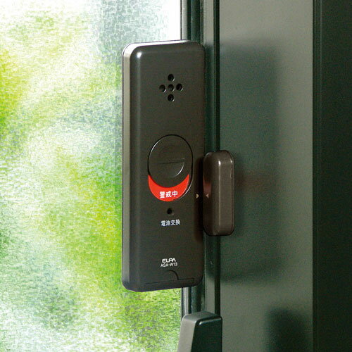 エルパ ELPA 窓ピタッアラーム 衝撃&開放検知4P ダークブラウン ASA-W13-N4P（DB）