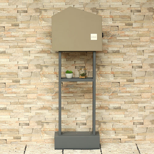 MOJYU スタンドポスト Dalia ダリラ ミルクティーベージュ SDM-078 郵便ポスト 置き型