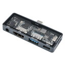 ナカバヤシ Digio2 USB Type-C スケルトン ドッキングステーション PD対応 3.5mm/4極付 グレー UD-C11GY