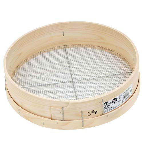 木製砂フルイ 丸型 35cm 5.0mm