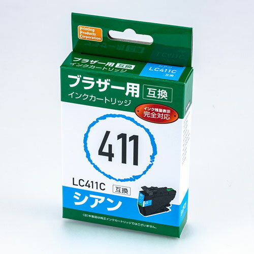 PPC 汎用インクカートリッジ ブラザー LC-411C互換 シアン PP-BLC411C PPC 汎用インクカートリッジ ブラザー LC-411C互換 シアン PP-BLC411C