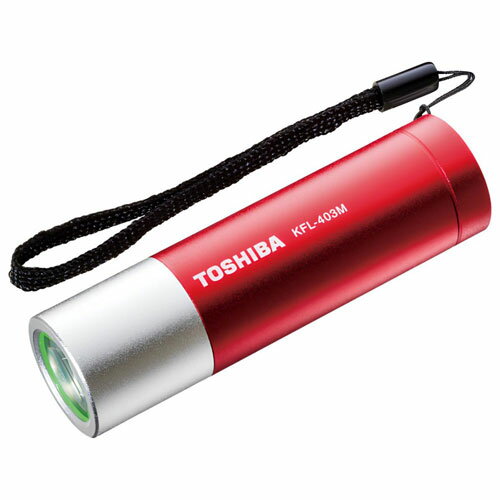 東芝 LED懐中電灯 レッド 85ルーメン KFL-403M-R