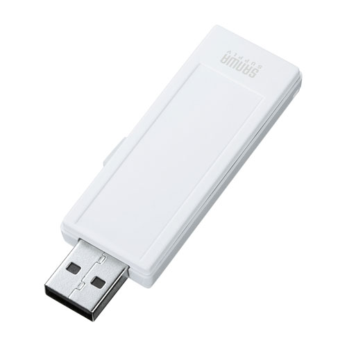 サンワサプライ USB2.0 メモリ 4GB ホワイト UFD-RNS4GWN