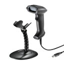 サンワサプライ 1次元CCDバーコードリーダー スタンド付き ブラック BCR-1D9BK