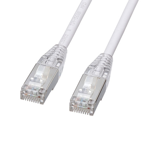 サンワサプライ カテゴリ5eSTP LANケーブル スリム、やわらか、ツメ折れ防止コネクタ 20m ホワイト KB-..