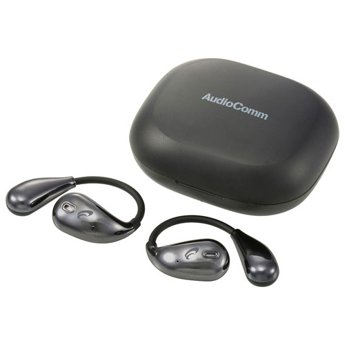 オーム電機 完全ワイヤレスイヤホン OWS イヤーフック ブラック HP-W610N-K