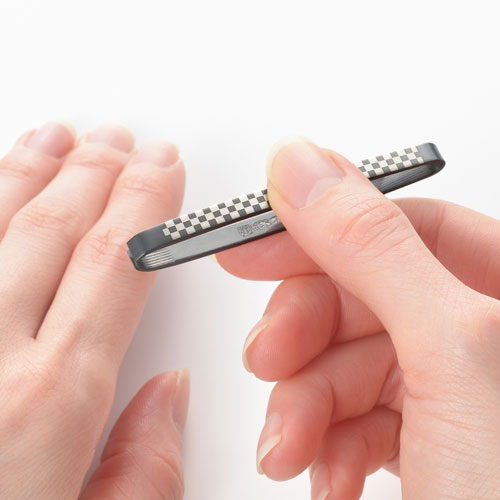 ヨシカワ 郷技 黒酸化発色 市松模様毛抜き 幅広 YJ3156