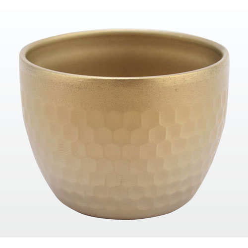 片力商事 チタン槌目ぐい み 二重構造 シャンパンゴールド PY-C022