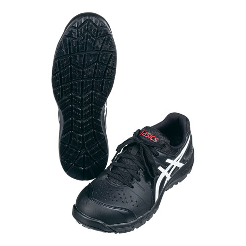アシックス ウィンジョブ安全靴CP113 ブラック×ホワイト 24cm