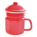 コージークックホーロー六角オイルポット 1.1L レッド