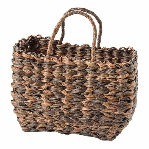 萬洋 樹脂ウォーターヒヤシンス手提げバッグ コーヒーブラウン