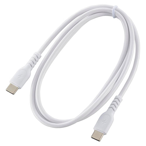 オーム電機 AudioComm PD対応 USB-C to USB-C 1m ホワイト 01-7329 オーム電機 AudioComm PD対応 USB-C to USB-C 1m ホワイト 01-7329