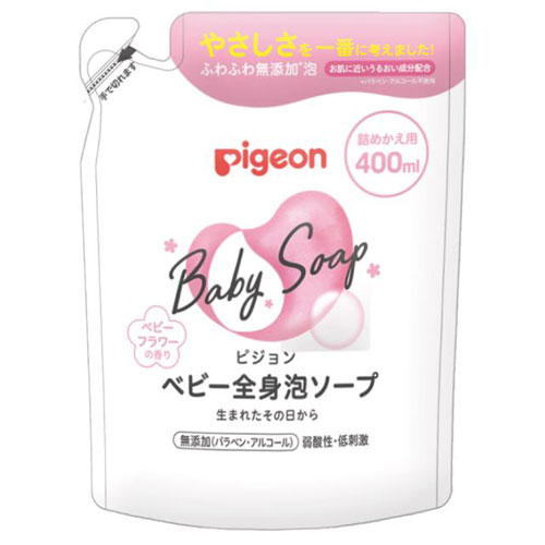 ピジョン ベビー全身泡ソープ ベビーフラワー 詰めかえ用 400ml ピジョン ベビー全身泡ソープ ベビーフラワー 詰めかえ用 400ml