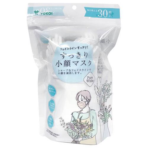 -------------------------------------------------------------- 画像はイメージです。 ※ PC環境により実際の色味や質感と異なって表示される場合がございます。 ※ 部品・パーツなどの一部の商品では本体の商品画像を使用しております。 ※ 製品の仕様・画像・パッケージは、メーカー側から予告なく変更される場合があります。 -------------------------------------------------------------- バタフライ型のマスクでシャープなフェイスラインを作り、小顔効果を演出します。 ●フェイスラインに沿ったバタフライ形状ですっきりと小顔効果を演出します。●どんな場面でも使えるオールホワイト仕様。●耳に優しい幅広耳ゴム。●紙製マスクケース封入で携帯にも便利。●毎日使える30枚入り。■素材本体、外袋、帯…ポリプロピレン耳ひも…ポリエステル、ポリウレタンノーズフィット…ポリエチレン■原産国中国 【使用方法】マスクを顔にあてて、ノーズフィッターを鼻の形に合わせ、あごの下まで伸ばします。マスクを顔にフィットさせながら、耳ゴムの接着面を外側にして耳にかけてください。【使用上の注意】有毒な粉塵やガス等が発生する場所やそれを防ぐ目的での使用をしないでください。かゆみ、かぶれ、発疹等が生じた場合は、ただちに使用を中止してください。マスクの臭いで気分が悪くなった場合は、使用を中止してください。湿気のない清潔な所に保管してください。乳幼児の手の届かないところに保管してください。本品は使い切り商品ですので、洗たくによる再使用はできません。金属は使用しておりません。火のそばでのご使用はおやめください。ノーズフィットは樹脂製ですが、取り扱いにはご注意ください。マスクは感染(侵入)を完全に防ぐものではありません。ポイ捨て禁止。適正な廃棄をこころがけましょう。 【#194】　