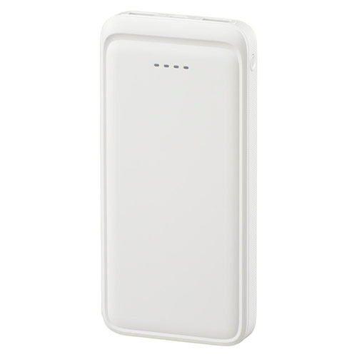 オーム電機 SmartComm モバイルバッテリー 10000mAh ホイップクリーム SMP-MB100-W