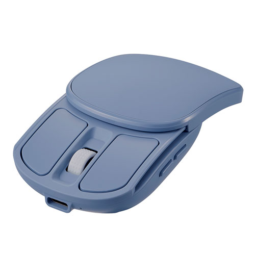 ナカバヤシ Digio2 無線充電スライド静音5ボタンBlueLEDマウス ブルー MUS-RKF235-BL