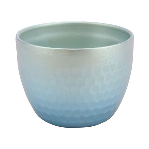 片力商事 チタン槌目ぐい み 二重構造 チタン陽極酸化発色 オーシャンブルー PY-C024