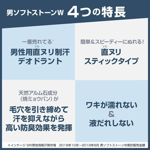 デオナチュレ 男ソフトストーンW 20g