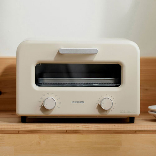 Vertical Type Toasters - アイリスオーヤマ スチームカーボントースター SOT-401-C ミルクベージュ