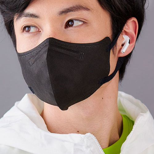 アイリスオーヤマ DAILY FIT MASK 立体 ふつうワイド 5枚入 RK-F5MBK ブラック