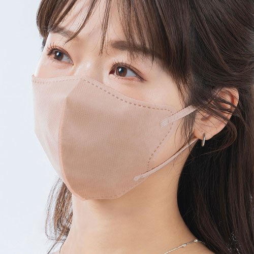 アイリスオーヤマ FASHIONABLE MASK 立体 ふつうサイズ 10枚入 RN-FA10SPB ピンクベージュ